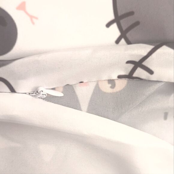 Cartoon Kitty Cats Pattern Zippered Pillowcase for Accent Pillow 17" x 17" - Picture 5 of 10